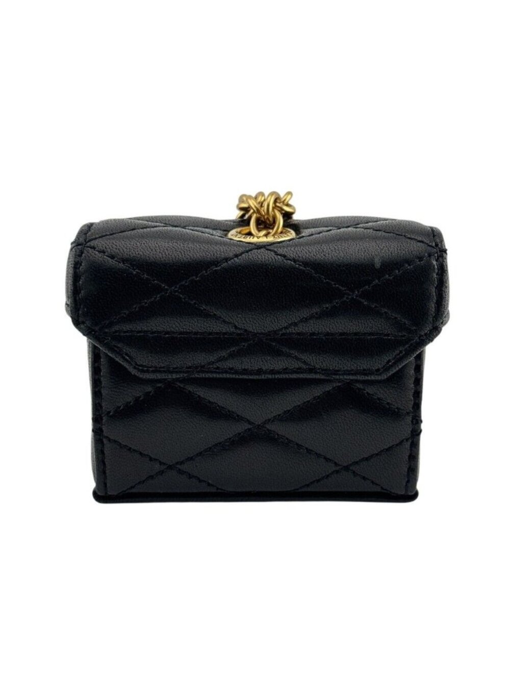 Saint Laurent YSL Logo Leather Pouch Black